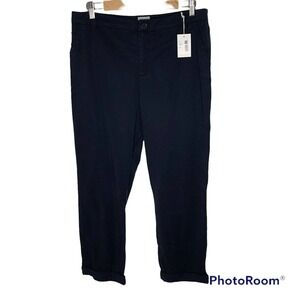 NWT‎ Ecru Womens Mitchell Roll Cuff Chinos Size 14 Blue Pockets Cropped